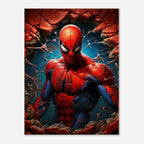 Spiderman Wall Canvas featuring vibrant colors and bold dynamic design, capturing Spiderman in action with city hero theme.
