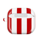 Sunderland FC AirPods protective case with red and white stripes, shock-resistant and wireless charging compatible.