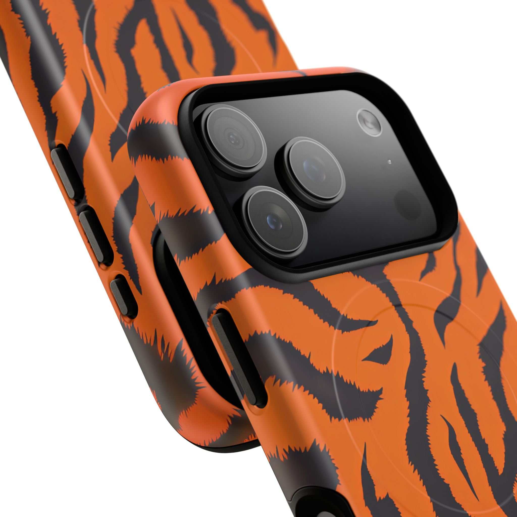 Orange Tiger Print iPhone Magsafe Phone Case
