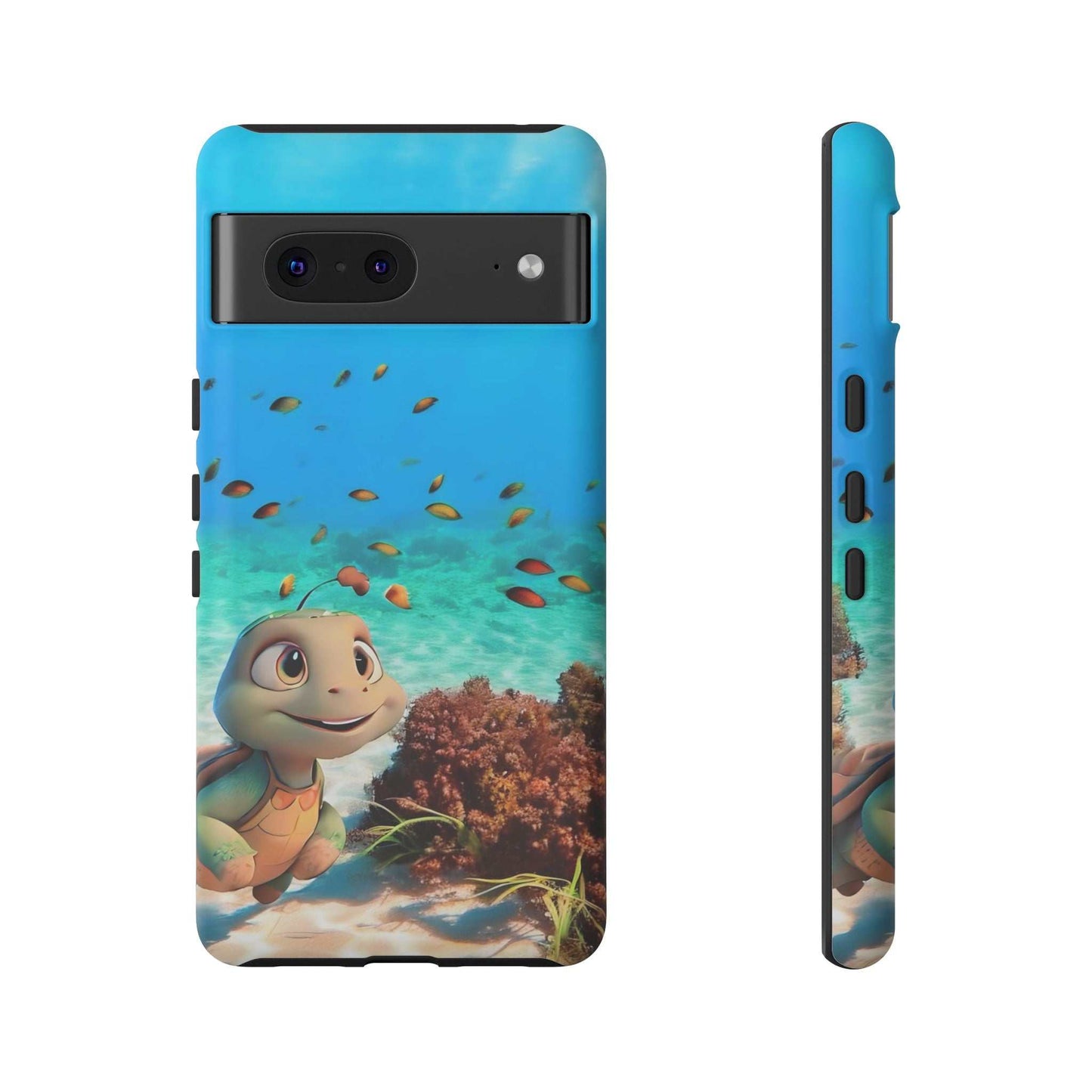 Adorable Turtle Google Pixel Phone Case designed by Littlebitz