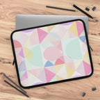Pastel Geometric Print Laptop Sleeve