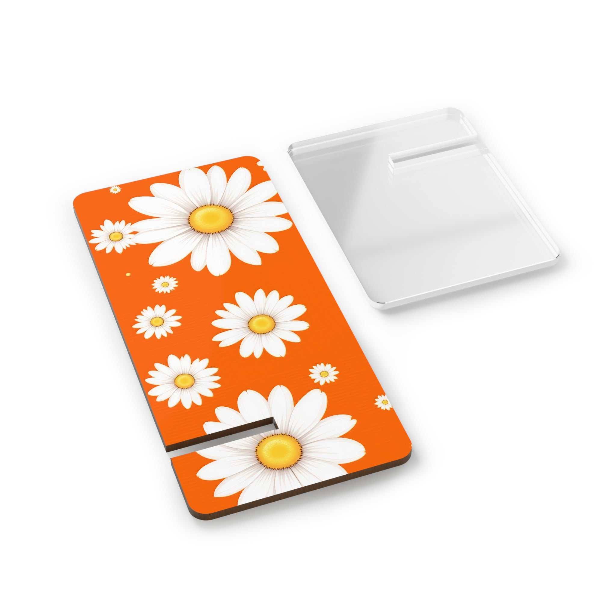Orange Daisy Print Phone Display Stand