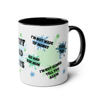 Fun Father's Day gift mug with humorous quotes, glossy finish, 11oz ceramic, microwave and dishwasher safe.