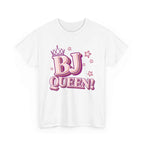 BJ Queen T-Shirt with bold crown design, soft cotton fabric, and cheeky humor print for confident style