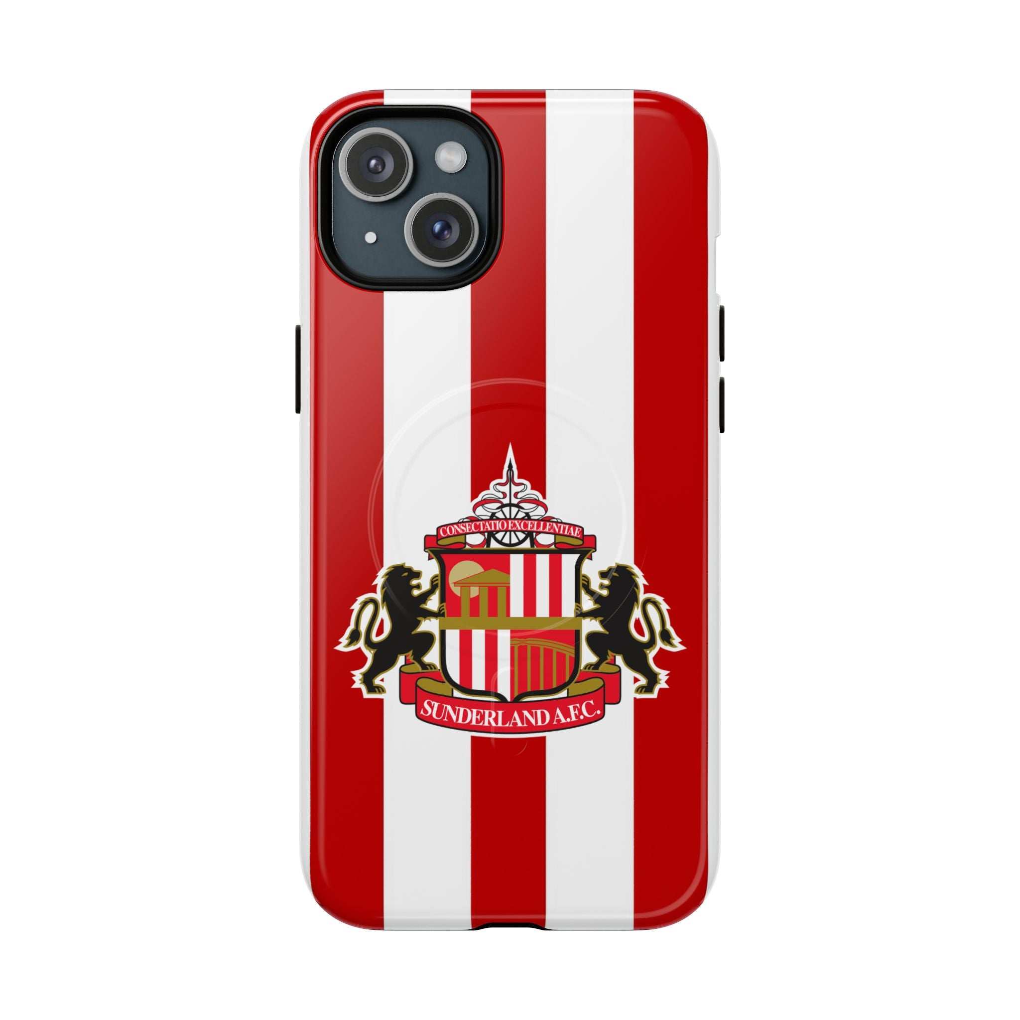 Sunderland FC MagSafe iPhone case with red and white colors and official-inspired crest