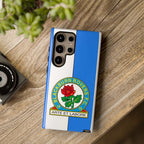Blackburn Rovers Magnetic Samsung phone case with blue and white colors and protective dual-layer design