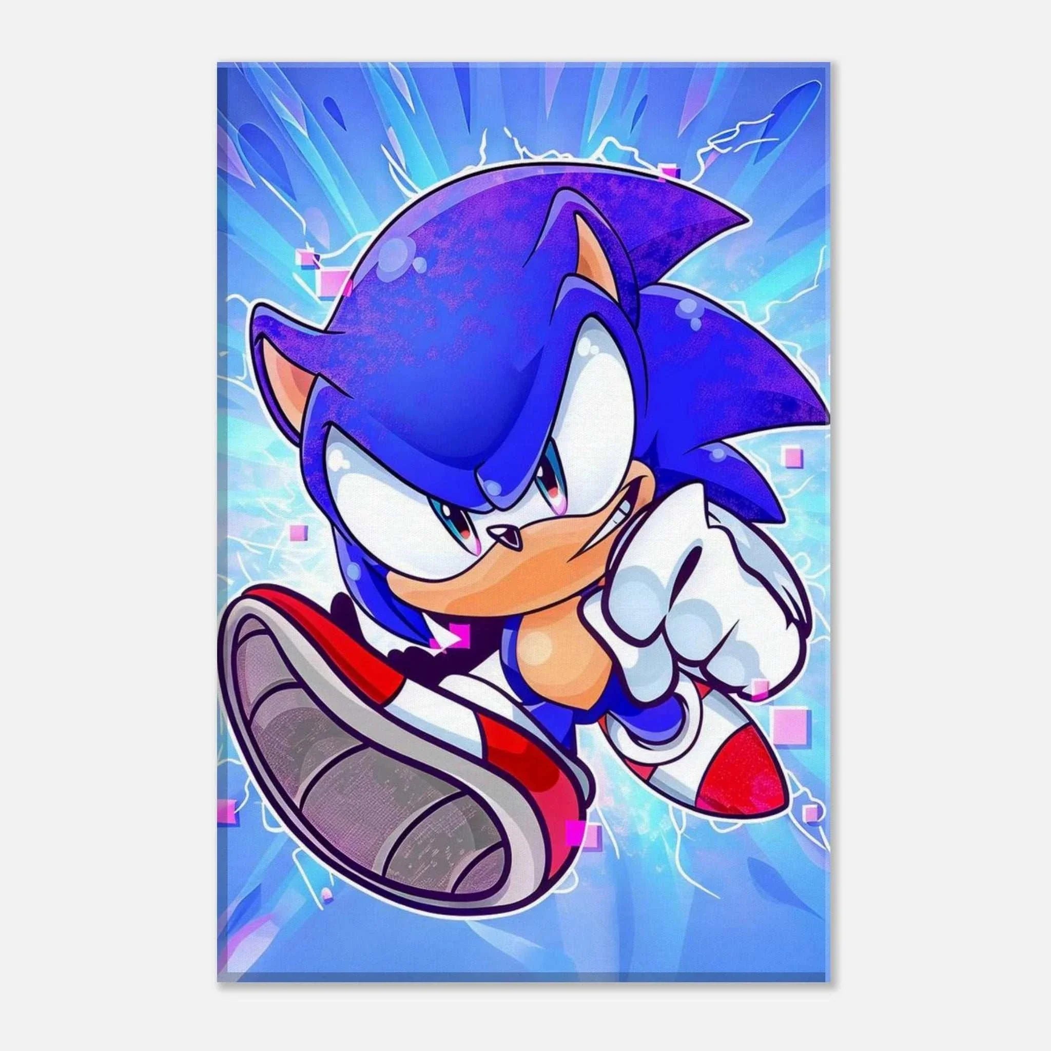 Vibrant Sonic Wall Canvas with colorful Sonic the Hedgehog design.