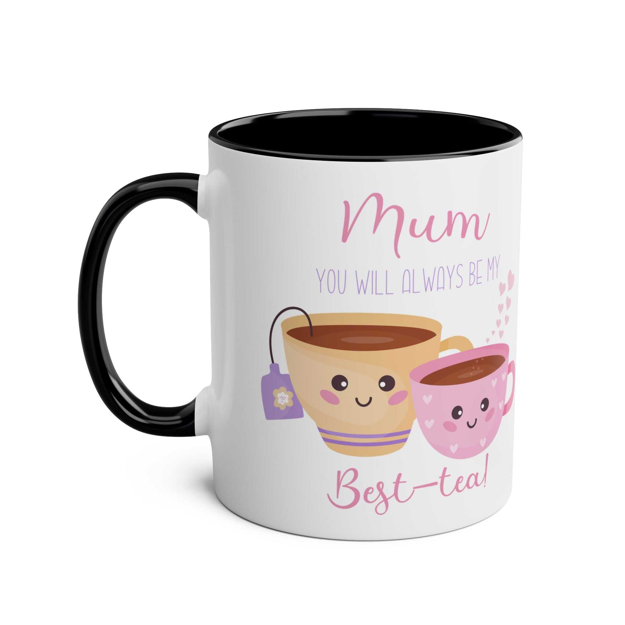 Best Tea Mum Ever Mother's Day gift mug with cute teacup design, perfect for showing love and appreciation.
