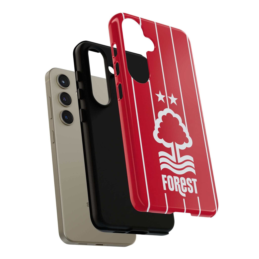 Nottingham Forest Samsung phone case in red with club-inspired crest and magnetic compatibility