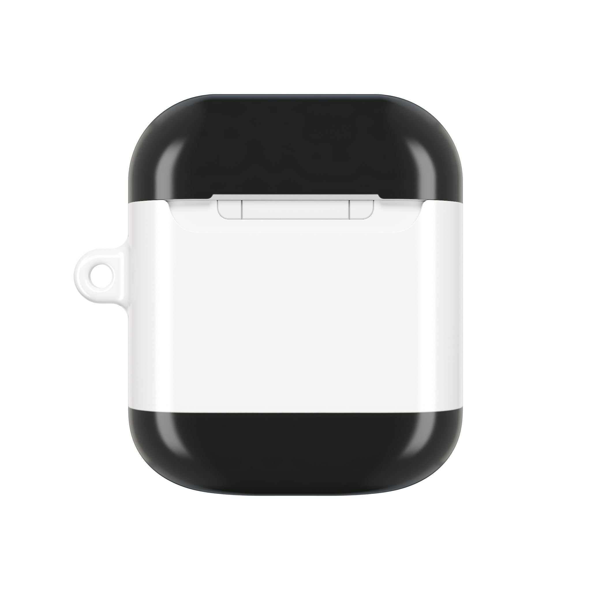 Fulham FC AirPods protective hard case in black and white with club crest, shock-resistant and wireless charging compatible