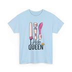Black Dildo Queen T-Shirt with bold print, 100% cotton, stylish casual wear