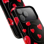 Black Hearts iPhone Magsafe Phone Case