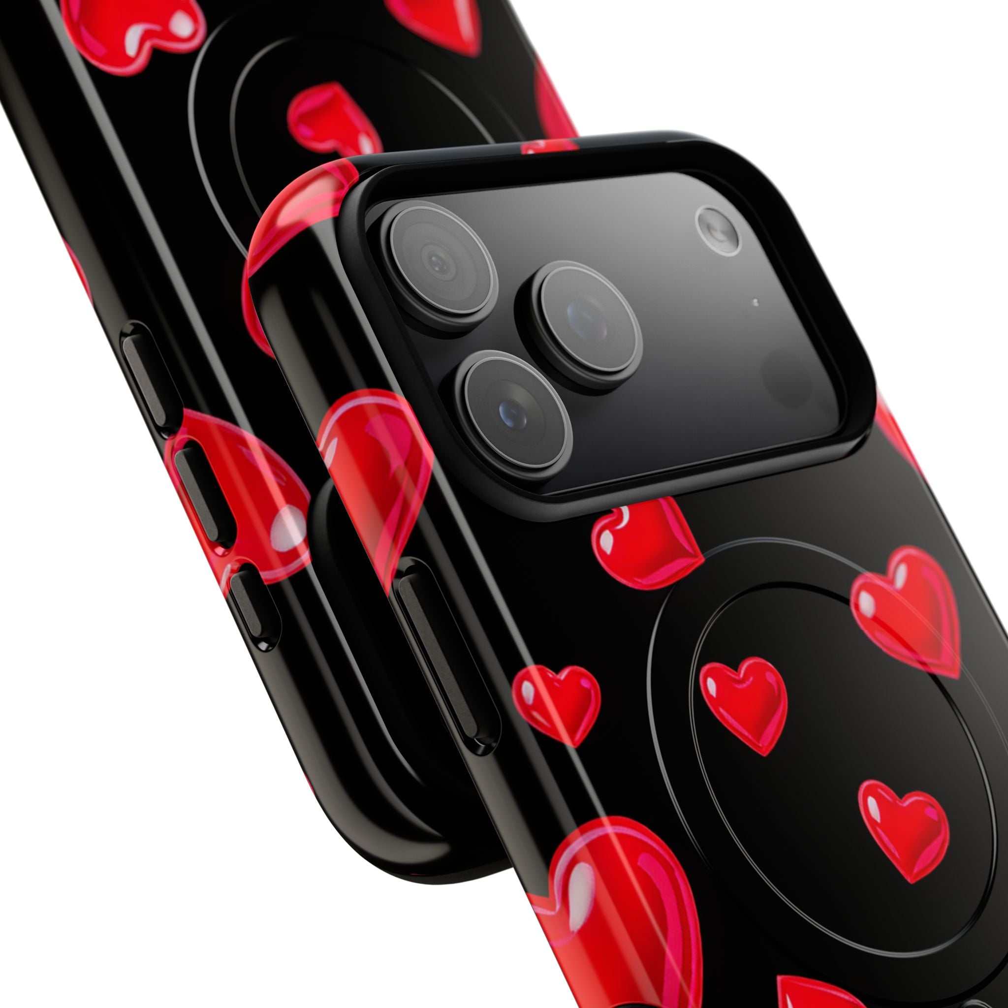 Black Hearts iPhone Magsafe Phone Case