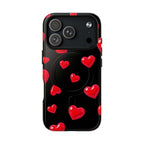 Black Hearts iPhone Magsafe Phone Case