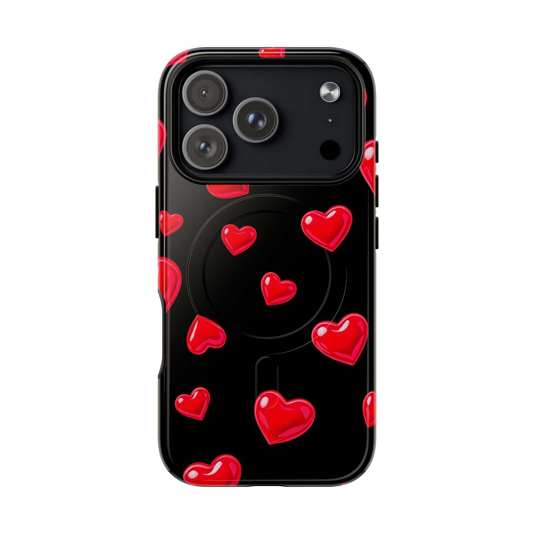 Black Hearts iPhone Magsafe Phone Case