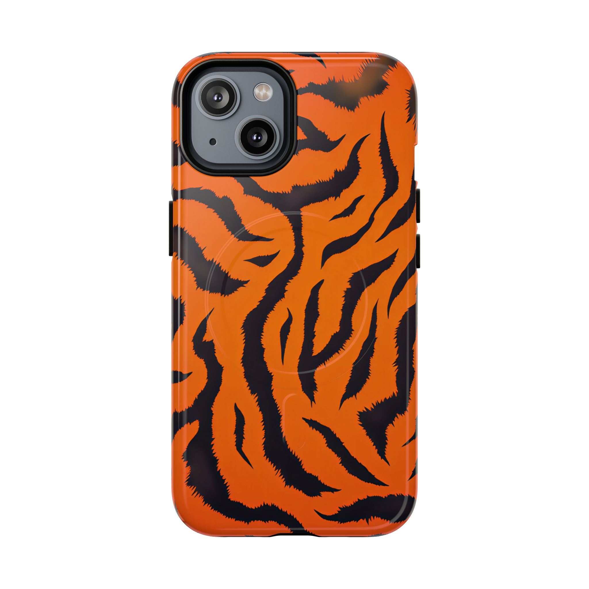 Orange Tiger Print iPhone Magsafe Phone Case