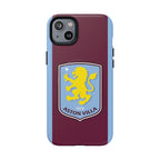 Aston Villa Magsafe iPhone Case with claret and blue colors and club crest, dual layer protection, and MagSafe compatibility