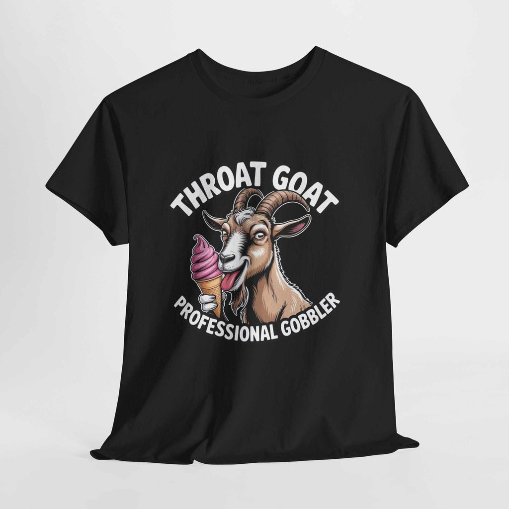 Black Throat Goat T-Shirt with bold, confident graphic design on soft cotton fabric