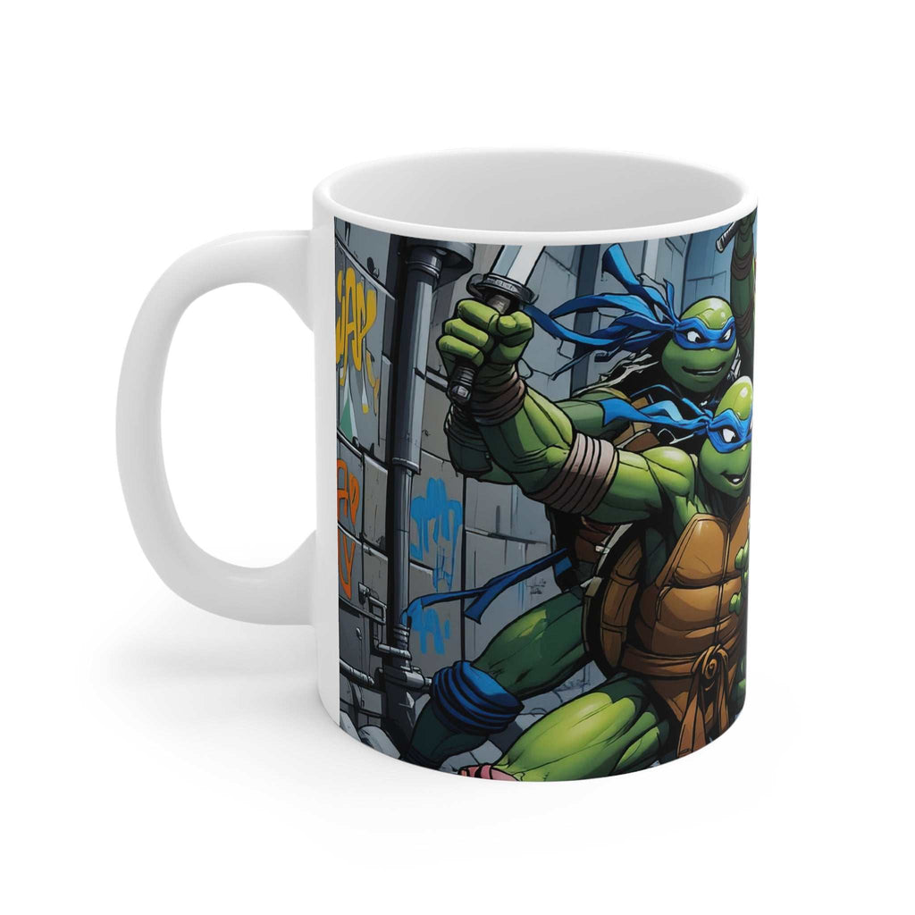 Teenage Mutant Ninja Turtles mug with vibrant design, 11oz ceramic, glossy finish.