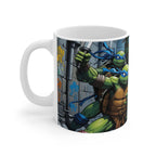 Teenage Mutant Ninja Turtles mug with vibrant design, 11oz ceramic, glossy finish.
