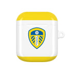 Leeds Utd FC AirPods protective hard case with club crest and yellow accents