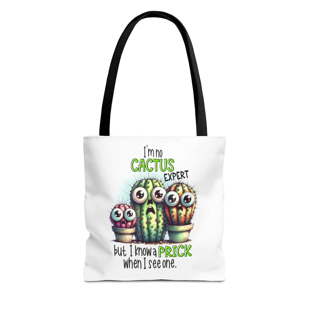 Colorful fun cactus tote bag with cheeky design and cotton straps