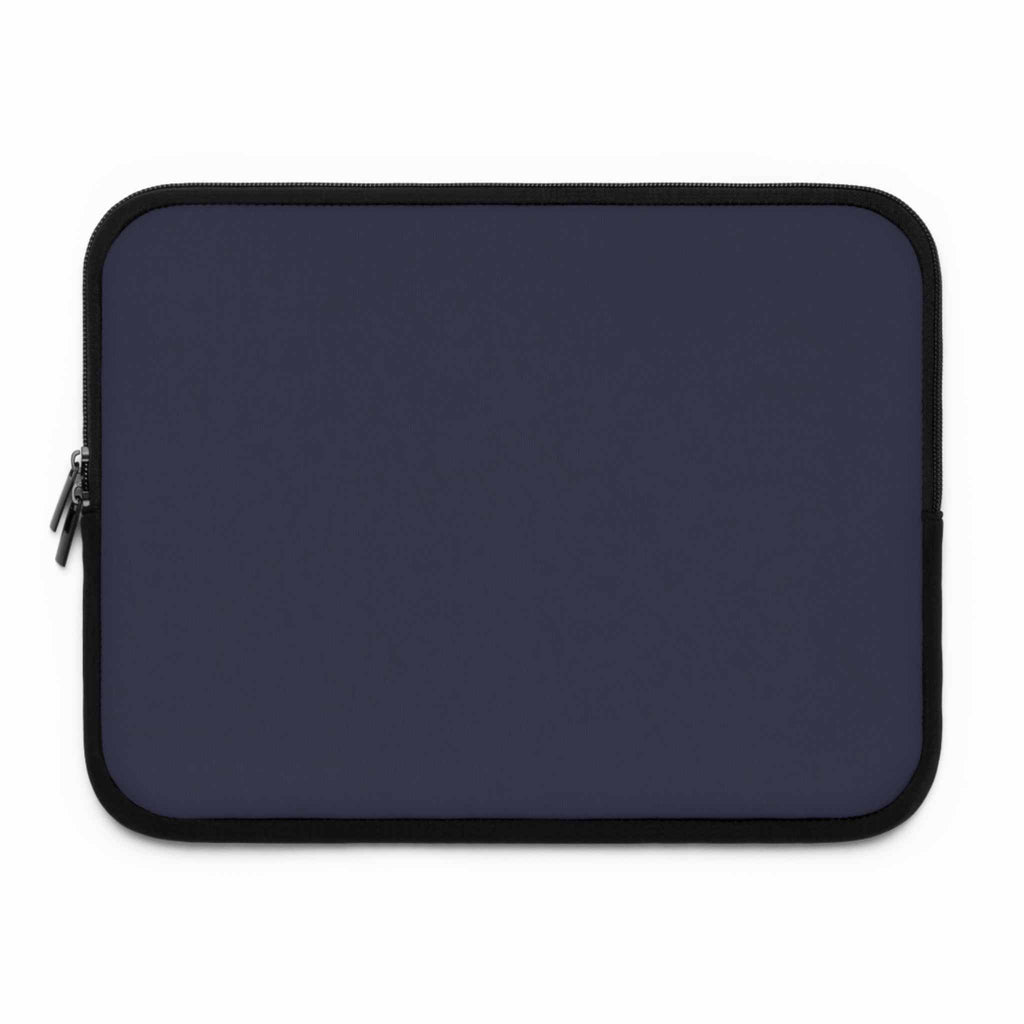 Deep Blue Laptop Sleeve neoprene protective case with soft foam lining and dual zipper closure