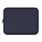 Deep Blue Laptop Sleeve neoprene protective case with soft foam lining and dual zipper closure