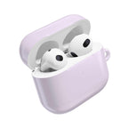 Lavender AirPods protective case hard shell with glossy finish and lightweight design