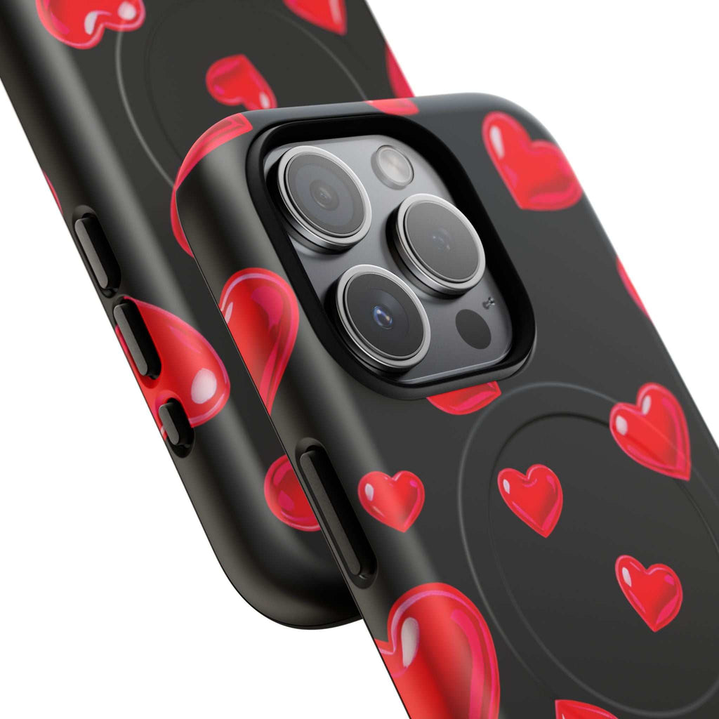 Black Hearts iPhone Magsafe Phone Case