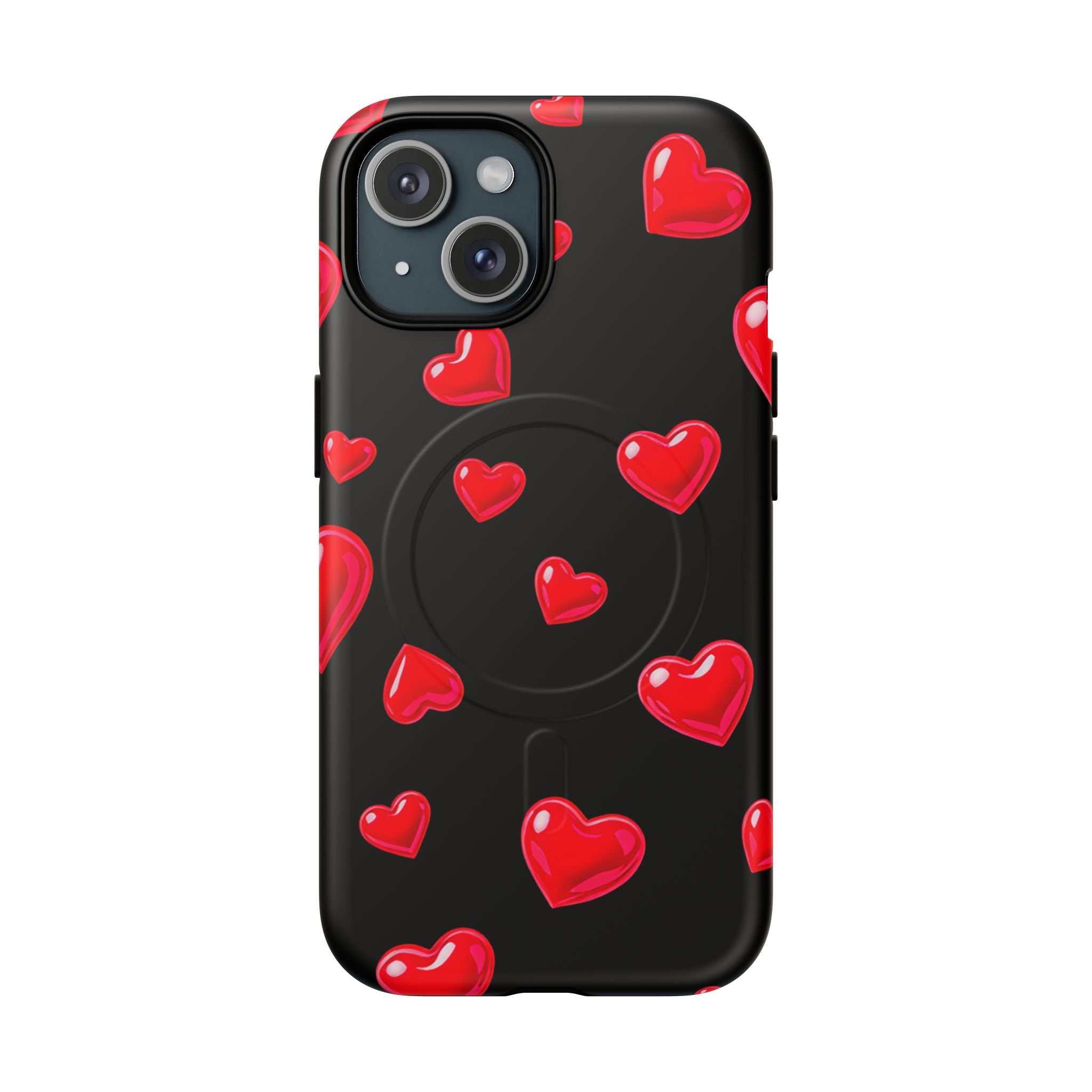 Black Hearts iPhone Magsafe Phone Case