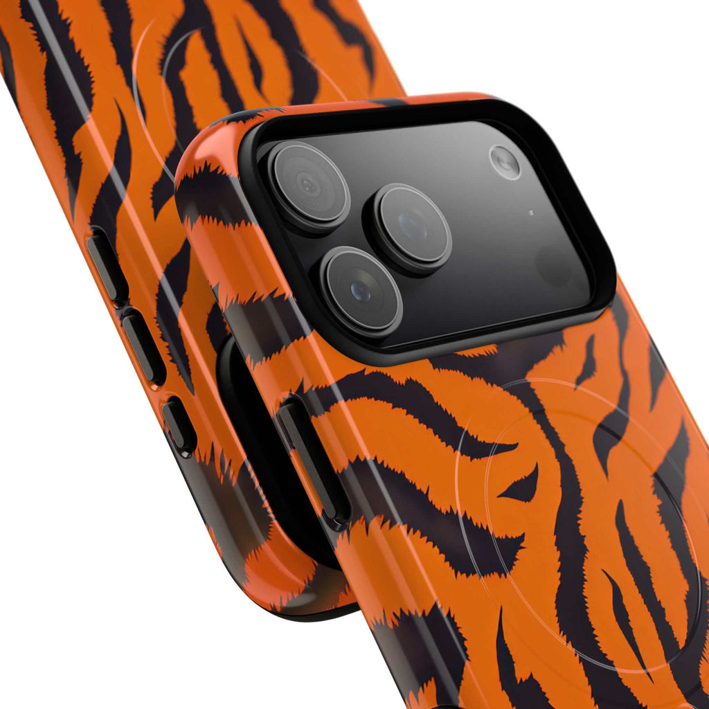 Orange Tiger Print iPhone Magsafe Phone Case