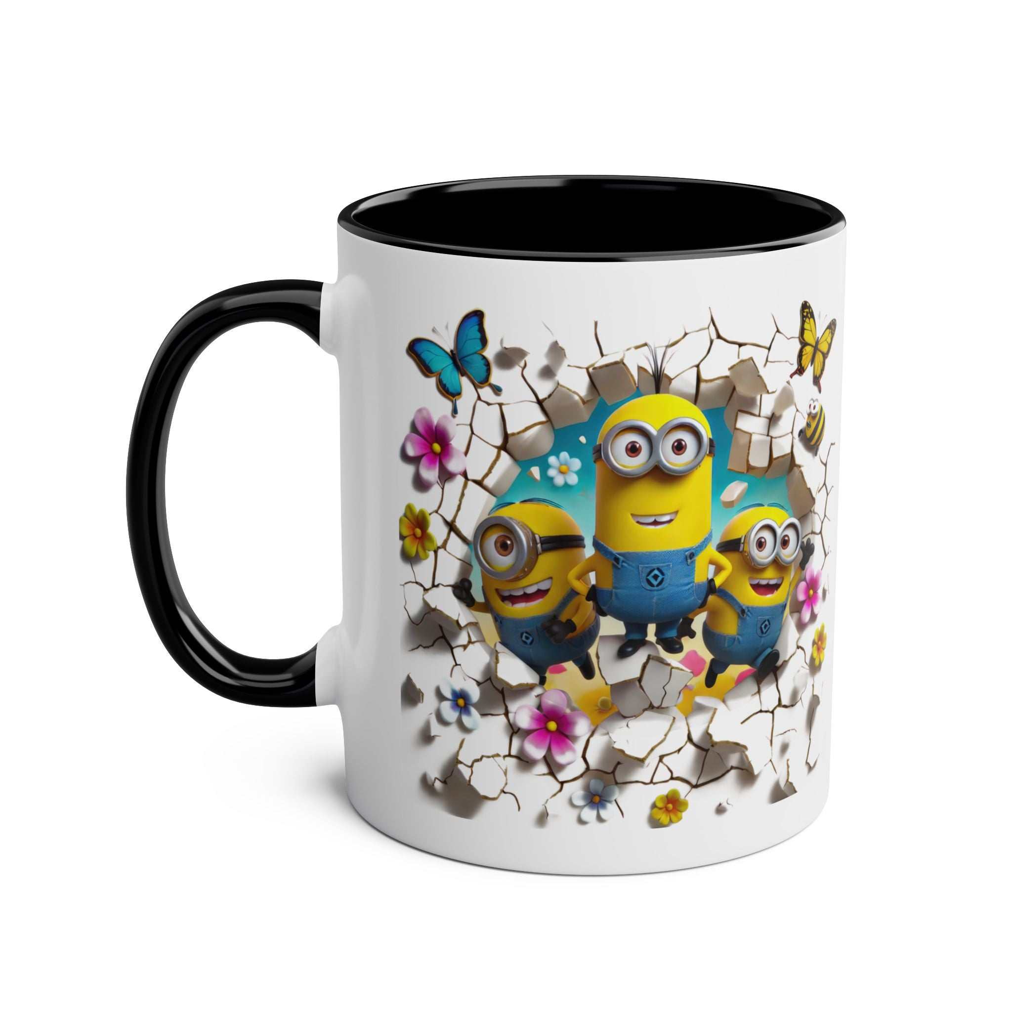 Fun Minion themed coffee mug with colorful design, perfect for fans.