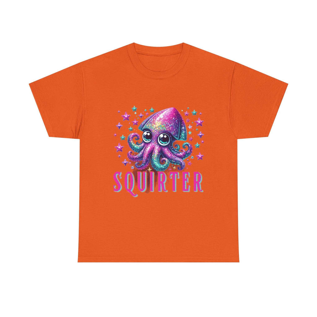 Squirter Fun Squid T-Shirt with cheeky squid graphic on soft cotton tee