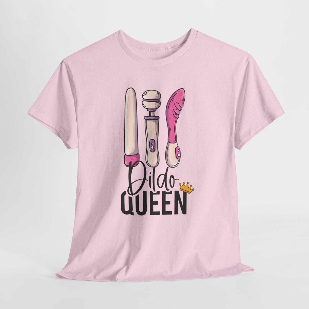 Black Dildo Queen T-Shirt with bold, humorous print on soft cotton fabric