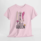 Black Dildo Queen T-Shirt with bold, humorous print on soft cotton fabric