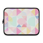 Pastel Geometric Print Laptop Sleeve