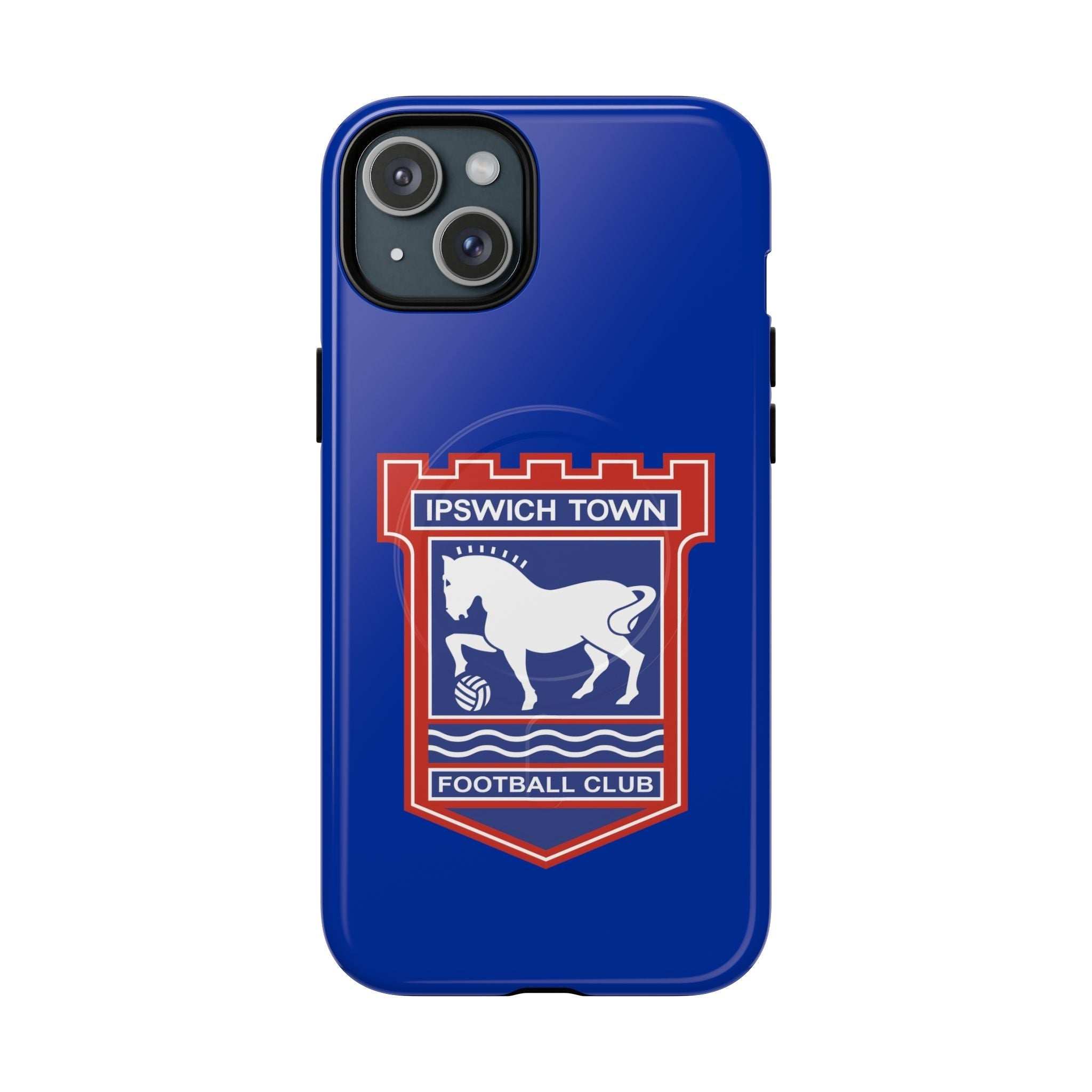 Ipswich Town MagSafe iPhone case blue with football club crest and dual layer protection