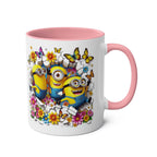 Cheerful Minion-inspired coffee mug with colorful design and glossy finish.