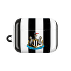 Newcastle Utd FC AirPods Pro protective case with club crest and black-white stripes