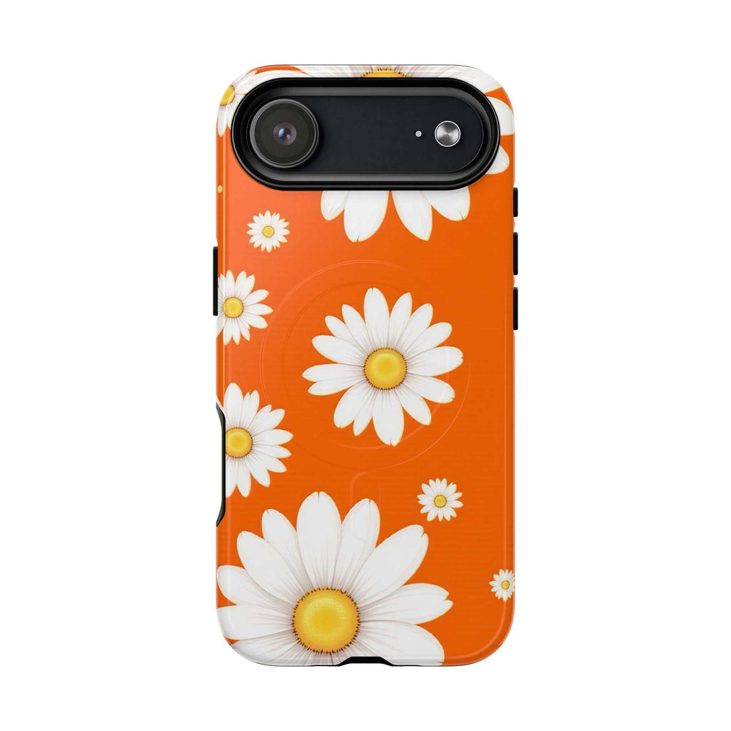 Orange Daisy Design iPhone Magsafe Phone Case
