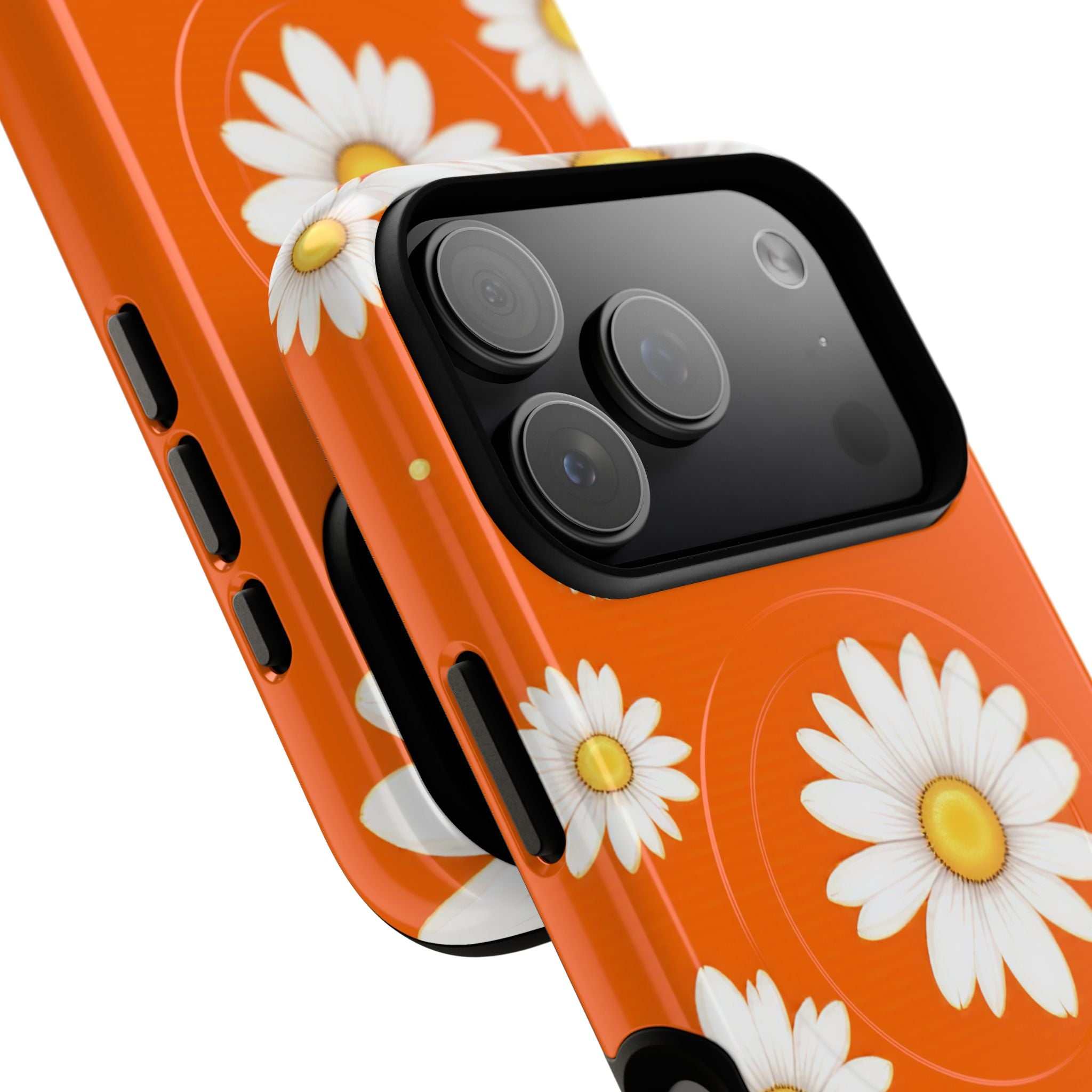 Orange Daisy Design iPhone Magsafe Phone Case