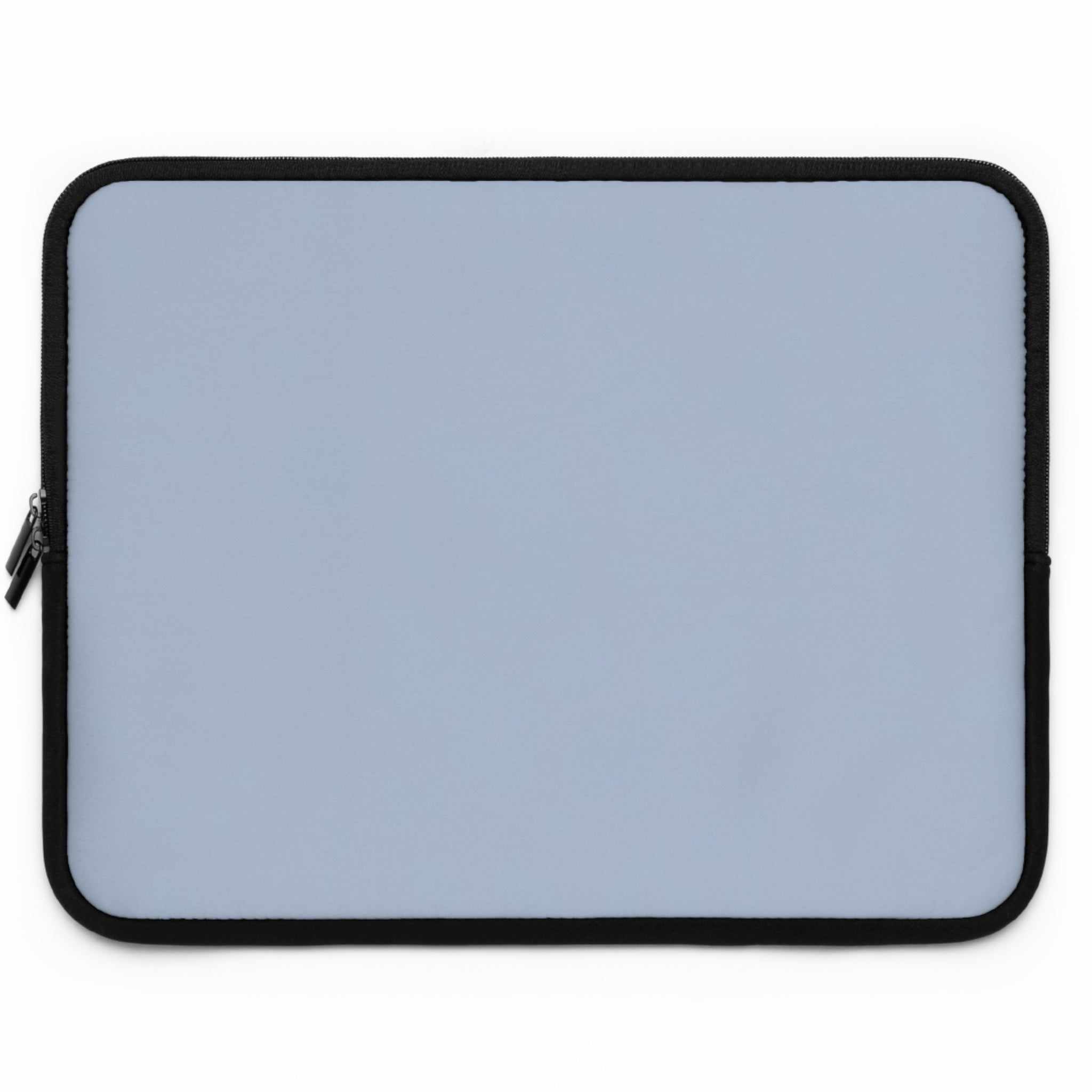 Misty Blue Laptop Sleeve made of durable neoprene with soft foam lining, dual zipper, lightweight and waterproof protection for laptops.