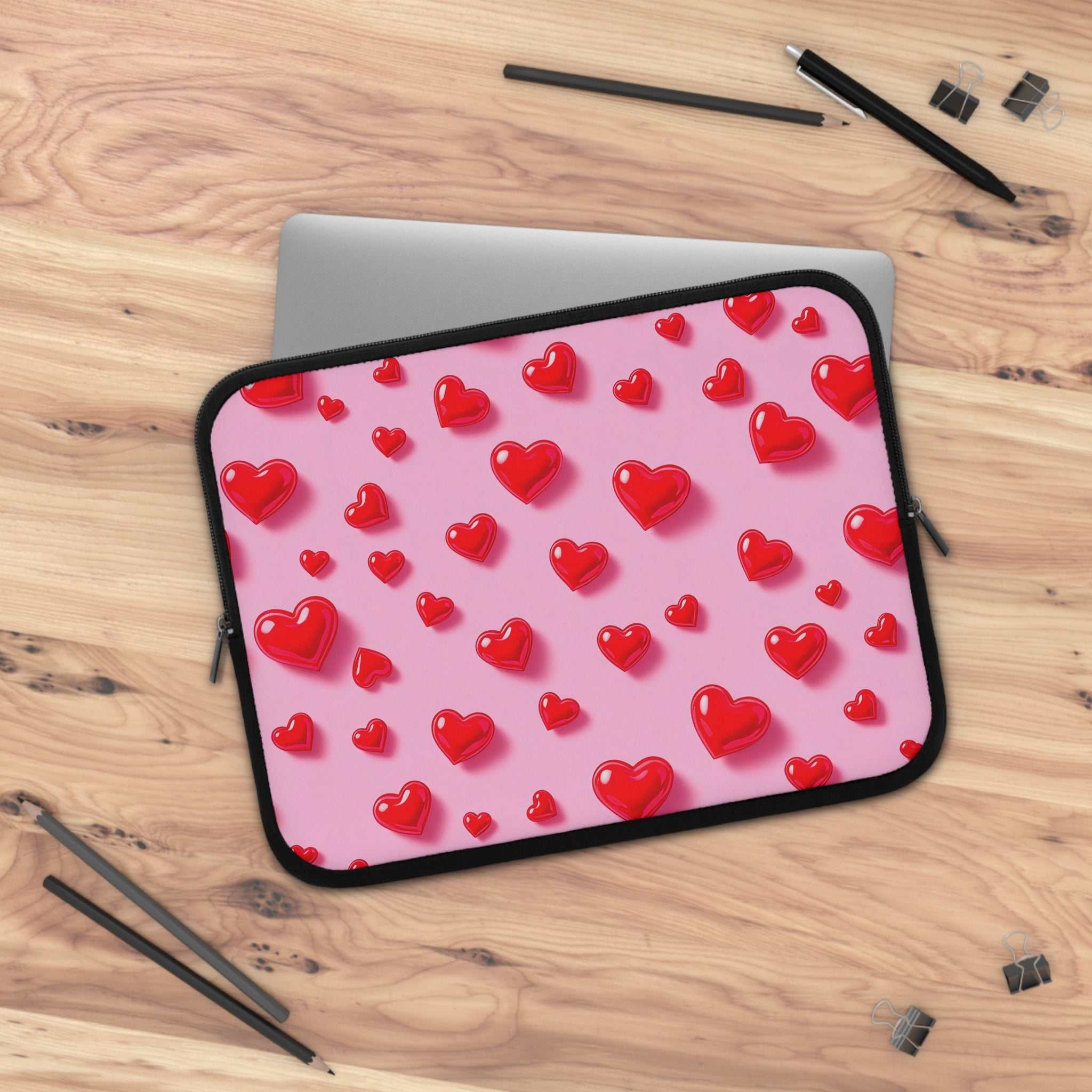 Pink Heart Laptop Sleeve