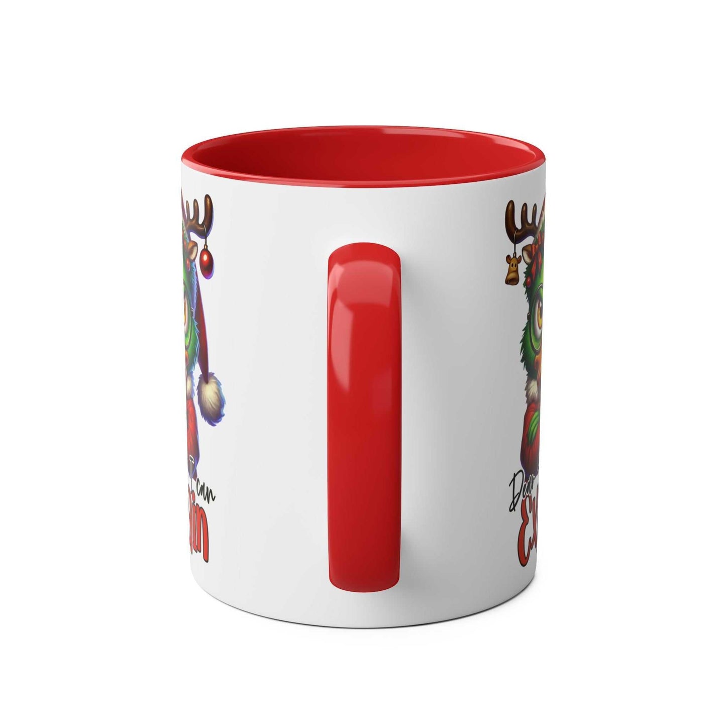 Sarky Christmas Mug with adorable duck design, glossy ceramic, available in 7 colors.