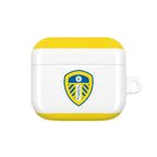 Leeds Utd FC AirPods protective case with yellow accents and club crest, compatible with AirPods and AirPods Pro