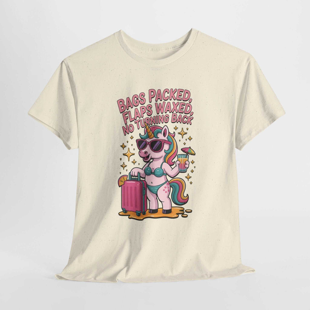 Girls trip T-shirt with Bags Packed Flaps Waxed bold travel design