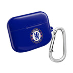 Chelsea FC AirPods protective case in royal blue with club crest and carabiner clip