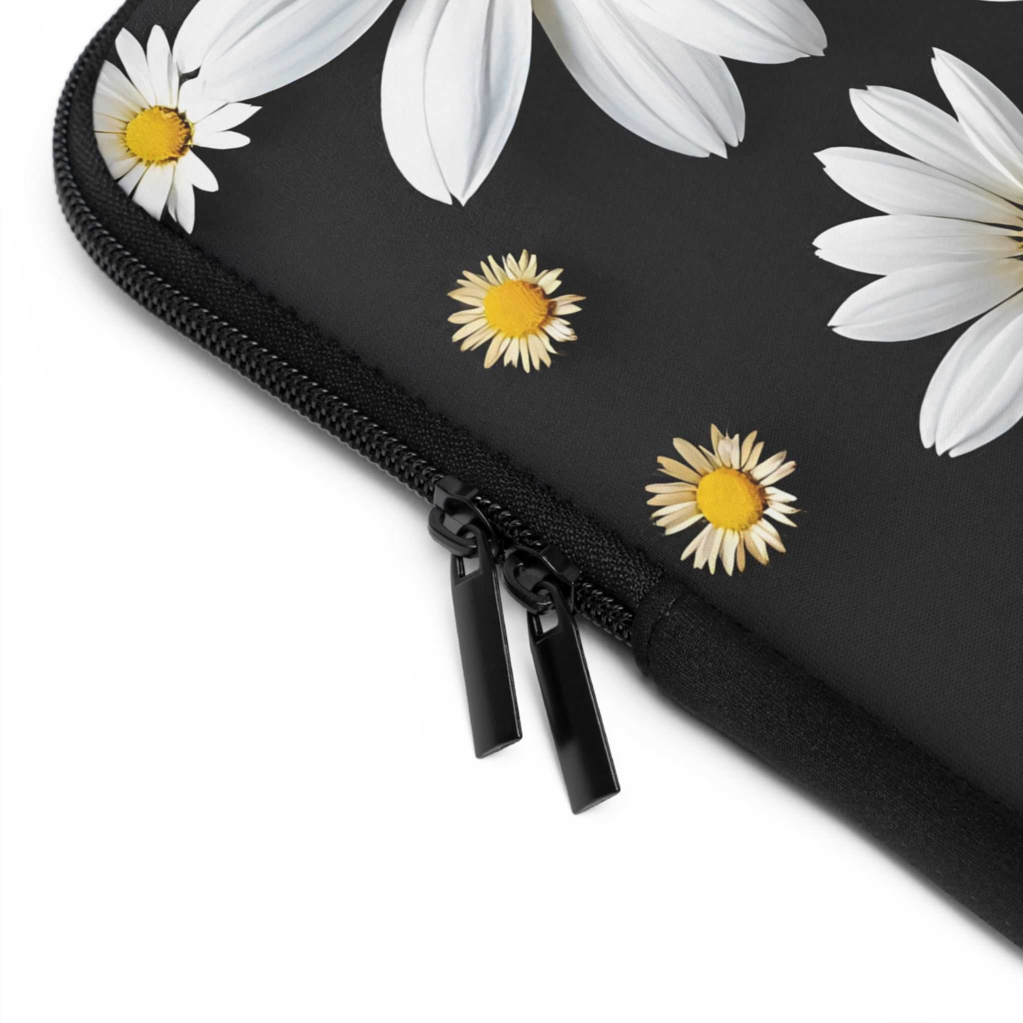 Black Daisy Laptop Sleeve