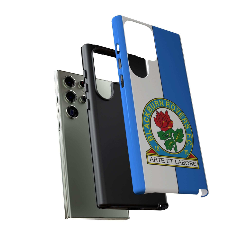 Blackburn Rovers magnetic Samsung phone case with blue and white colors and dual-layer protection